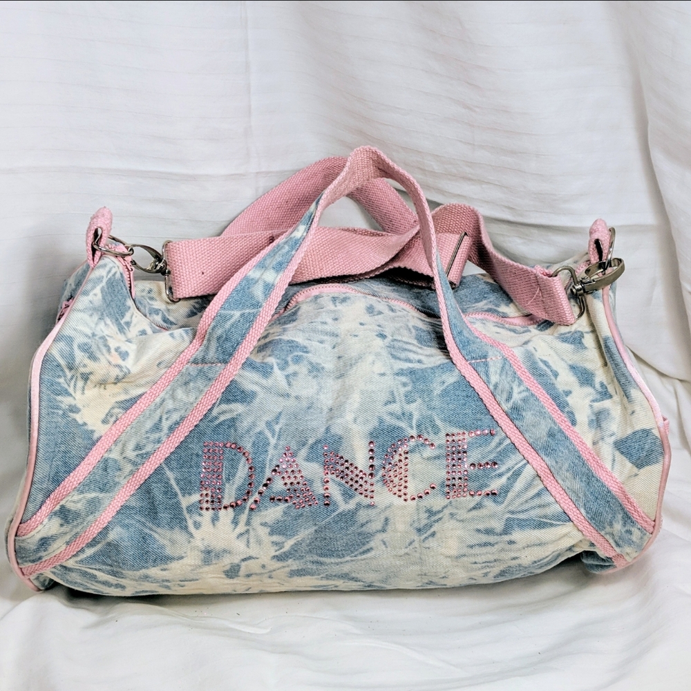 💖 Denim Duffle Bag with Rhinestones